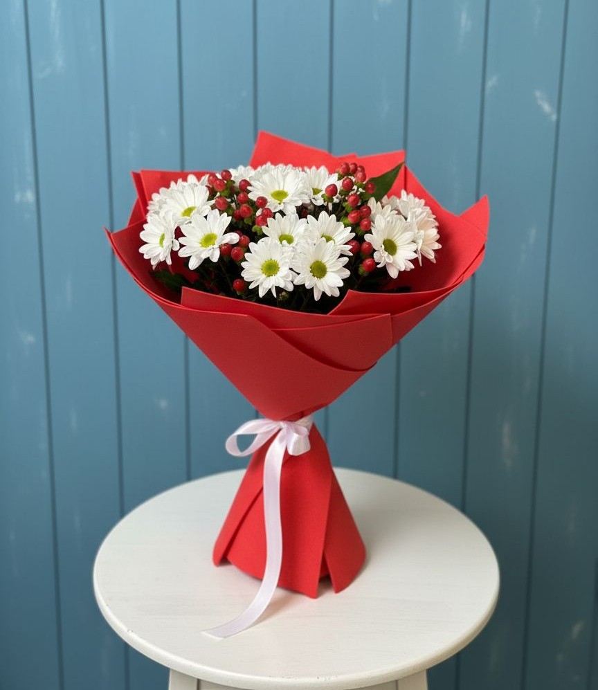 Букет цветов из: Хризантемы в Водоразделе