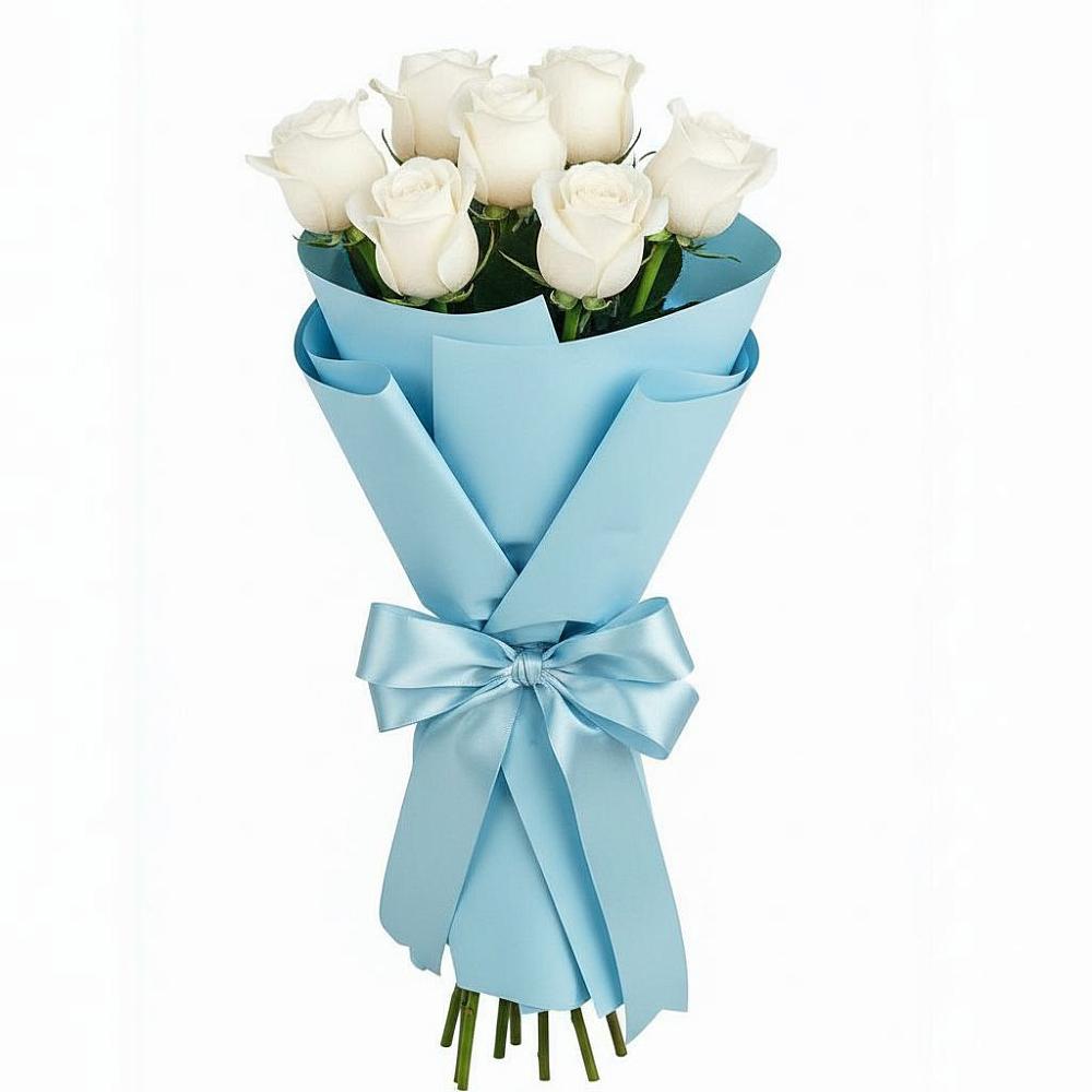 Букет 7 белых роз Проуд в Водоразделе