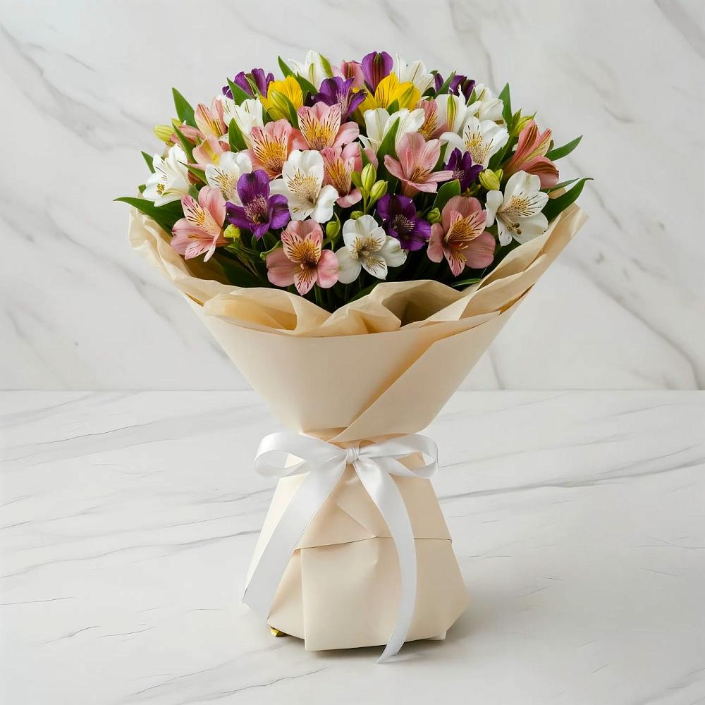 Букет цветов из: Альстромерии в Водоразделе