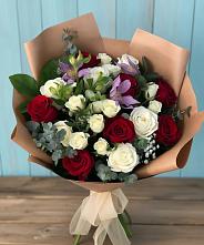 Букет цветов из:  Розы и Альстромерии #REPLACE_PRED# Водоразделе
