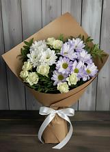 Букет цветов из:  Хризантемы и Розы в Водоразделе