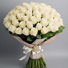 Букет 101 беля роза Белоснежка в Водоразделе