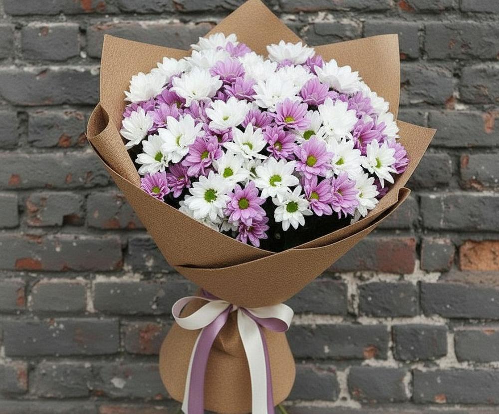 Букет цветов из: Хризантемы в Водоразделе