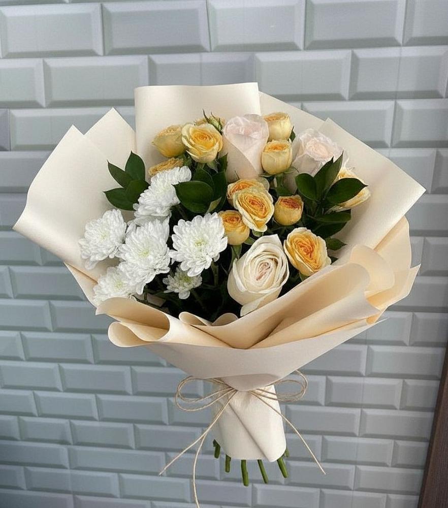 Букет цветов из: Розы и Хризантемы в Водоразделе