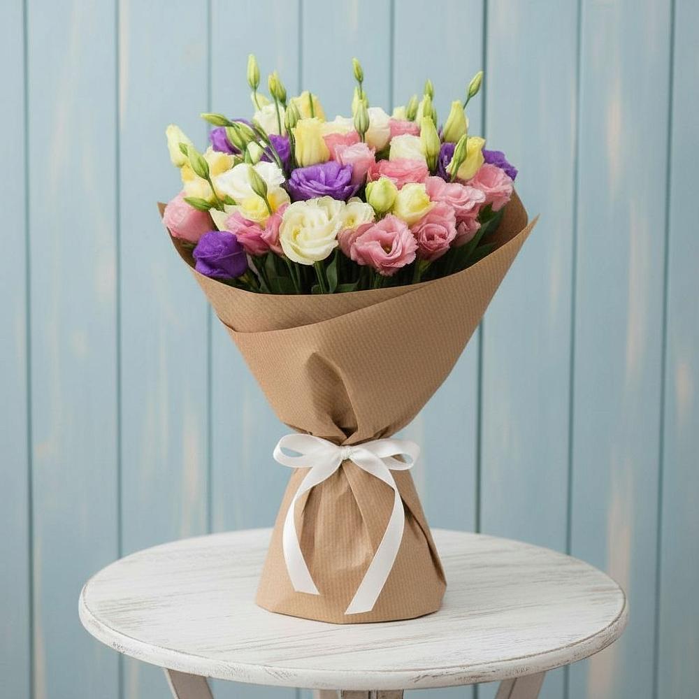 Букет цветов из: Лизиантусы в Водоразделе