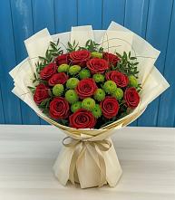 Букет цветов из:  Розы и Хризантемы в Водоразделе