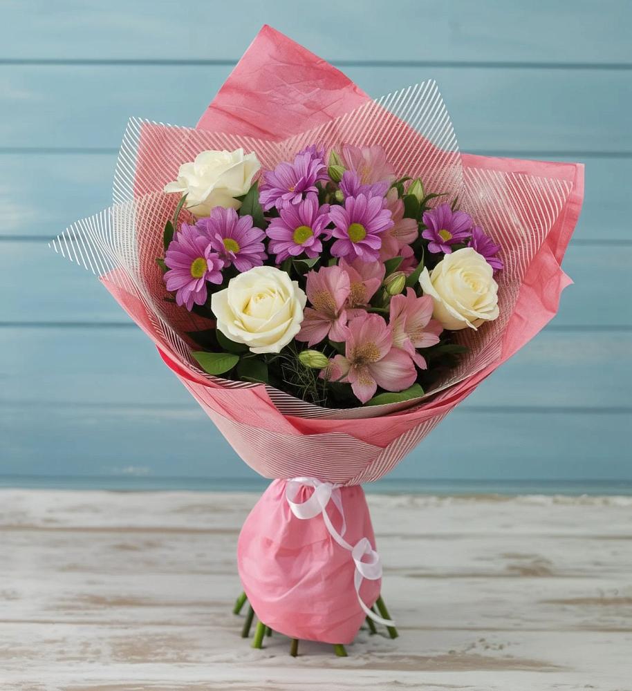 Букет цветов из: Герберы в Водоразделе