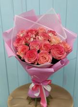 Букет 15 Розовых роз Равель #REPLACE_PRED# Водоразделе