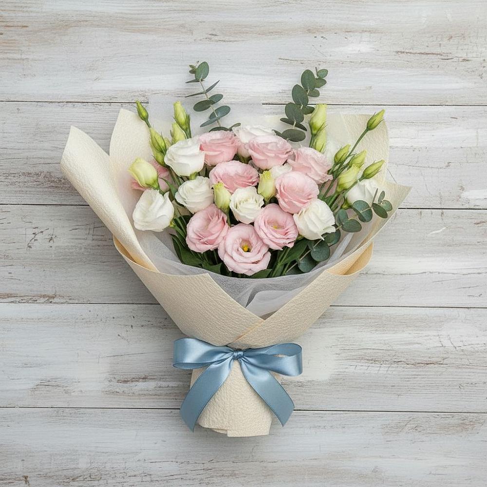 Букет цветов из: Лизиантусы в Водоразделе